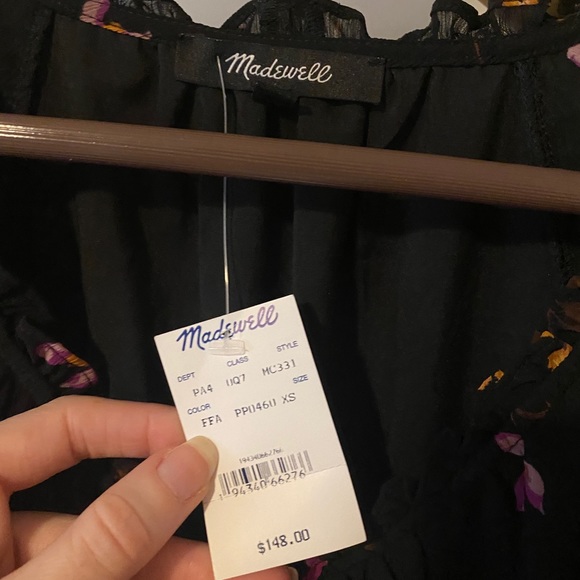 Black Floral Madewell Dress - Picture 2 of 3